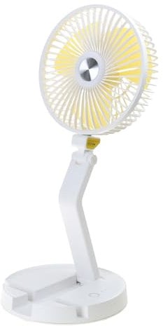 Saiyana Foldaway Fan Rechargeable Fan Lightweight Portable Compact Extendable To 4 Feet With 3 Speed Modes Fan