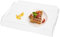 Vassoio da portata trasparente con manici, 32,5 cm x 23,5 cm, decorativo, ideale per colazione, tè, caffè, cibo, bevande e organizer da tavolo, confezione da 1