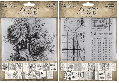 Bundle – Idea-Ology – Tim Holtz – Collage-Papierarchiv und Serendipity – 2024 May Release th94365 und th94366