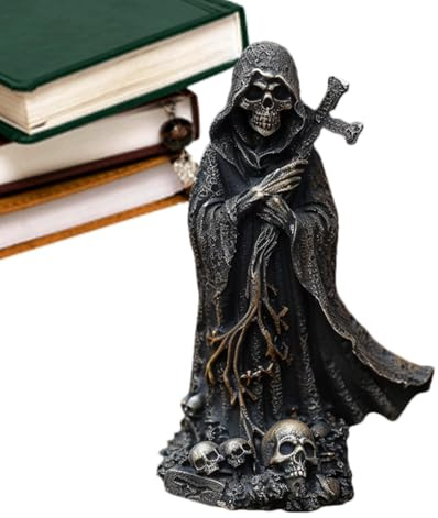 Dekofigur Teufel Abstieg - Teufel Abstieg Figur Skulptur Harz Handwerk mit feiner Skelettstruktur für Wohnzimmer, Arbeitsbereich, Garten, Schlafzimmer, Arbeitszimmer
