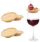 Beowanzk Charcuterie-Set, Bambus-Untersetzer und Weinglas-Topper für Partys und Versammlungen, 4-teilig