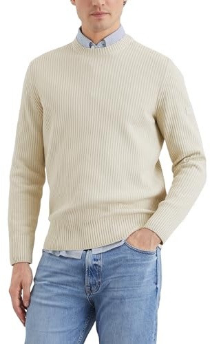 Marc O'Polo Herren Pullover aus Bio-Baumwolle Leichter Rippstrick
