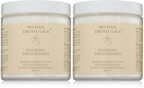Droste-Laux Basisches Edelsteinbad 300 g (Badezusatz, für Hände und Füße oder Vollbad, geschmeidige Haut) 122002 (Packung mit 2)