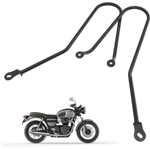 Motorcycle Side Pannier Racks Iron Travel Luggage Rack, Sturdy Carrier Rack Rear Racks Compatible with Triumph Bonneville T100 T120 T900(black)