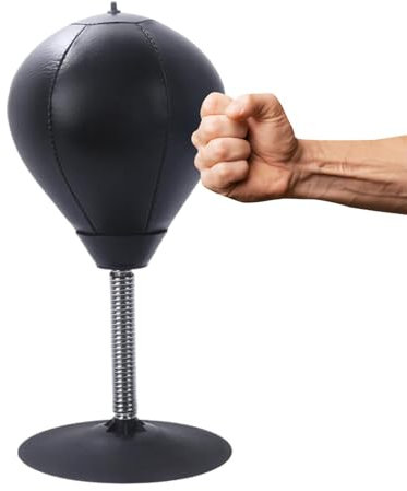 Desktop-Boxsack, Stress-Boxsack Saugnäpfen, Stressabbauender Tisch-Sandsack-Boxsack, Tisch-Boxsack Mit Pumpe, Schreibtisch-Boxball Für Kinder Und Erwachsene