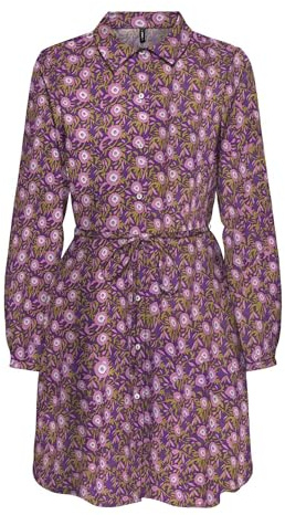 ONLY Onlnova Life Vis L/S Shirt Dress Onlnova Life Vis L/S Shirt Dress Donna (Pacco da 1)