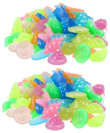 POPETPOP 1 Jeu Cailloux Lumineux Bricoler Piscine Perles Pierres Usine Decor Aquarium Decoration Jardin Cailloux Cailloux Rochers Décor De Jardin En Pierre Résine De Polystyrène 2 Paquets