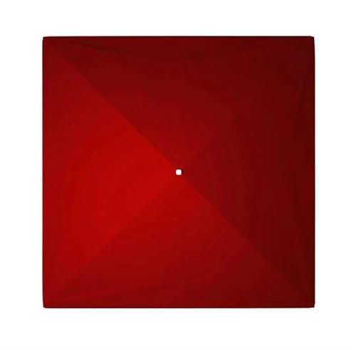 Housse de tonnelle d'extérieur de 3 x 3 m, rouge vin, toile d'ombrage carrée de rechange pour parasol de 2,5/3 m, résistante aux intempéries et durable
