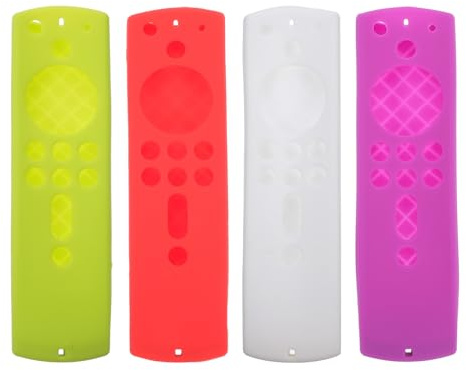 CLISPEED 4 STÜCKE Teiliges Silikon Schutzcover Kompatibel mit Fire Tv Stick Fernbedienung Stoßdämpfende Waschbare Hülle für Langlebigen Schutz Praktische Tv Control Zubehör Zufällige Farbe