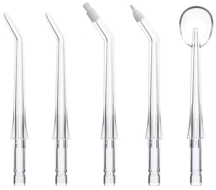 OasiSmile Ersatzdüsen für L8 Munddusche, 5er-Pack Ersatzaufsätze, Kompatible Jet Tips, 360° Drehbar, Einfach zu Wechseln, Geeignet für die Tägliche Mundpflege