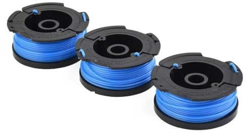 Serenophile Trimmer Spool Line for Black Decker Reflex Strimmer ALM BD032, 3 Thread Ends Blue Wire for Electric Grass Cutter