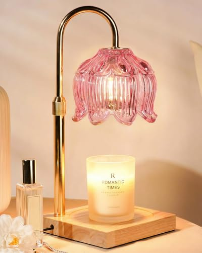 Candle Warmer Lamp with Timer and Dimmer, Height Adjustable Electric Wax Melt Burner for Large Jar Candles, Flameless Candle Lamp Warmer for Home Decor, New Home Gifts for Women Mum Daughter Friends