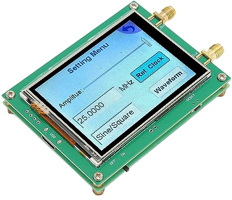 FAUOSWUK Fuente de Señal RF MAX2870 Generador de Señal de bajo Ruido para Pruebas de Radiofrecuencia Pantalla Táctil de 2,8 Pulgadas