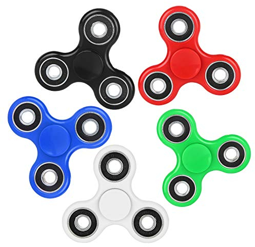 SCIONE Fidget Spinner 5er Set für Kinder/Erwachsene Sensorische Fidget Toys Weihnachten Set Spielzeug Zappeln Hand Spinner Finger Lager Finger Tri-Spinner Toy
