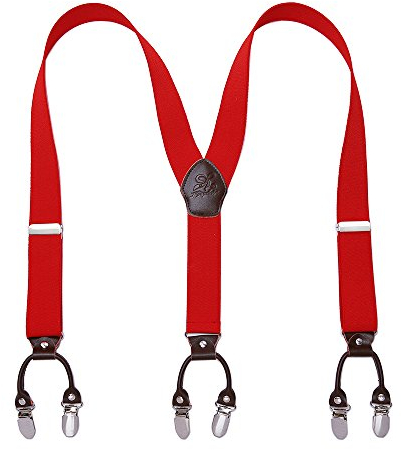 KANGDAI Hosenträger für Herren Breit Y Style 3.5 CM Mit Sehr 6 Starke Metall Clip Durable Elastic Verstellbare Hosenträger Geschenkbox für Herren und Damen
