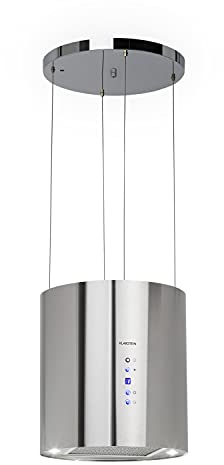 Klarstein Cappa Sospesa Cucina con LED, Flusso d'Aria 558m³/h, per Isola a Candelabro, con Filtri Antigrasso e Filtri a Carboni Attivi