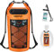 Piscifun Wasserdichter Rucksack Dry Floating Rucksack für Wassersport – Angeln, Bootsfahrten, Kajak, Surfen, Camping, Geschenke für Männer und Frauen, wasserdicht, Orange, 30 l,