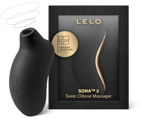 LELO SONA 2 - Sonic Waves Vibrator, Clitoral Stimulator, Black | This sonic waves vibrator delivers whole-clitoris stimulation without direct contact, for a gentler sensation.