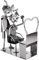 BRUBAKER Schraubenmännchen Friseur - Handarbeit Eisenfigur Metallmännchen Frisör - Metallfigur Geschenkidee für Friseure und Frisörinnen