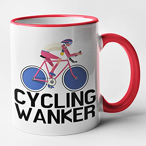 Cycling Wanker - Funny Cycle / Bike Riding Mug (Red)