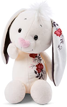 NICI Kuscheltier Hase 35cm mit romantischem Tattoo-Druck auf Ohr – Hase Plüschtier für Mädchen, Jungen & Babys – Flauschiges Stofftier zum Kuscheln, Spielen & Schenken – Kuscheliges Schmusetier