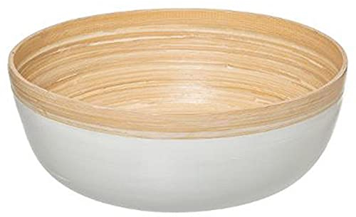 Paris Prix Five Simply Smart - Saladier Rond Bambou Modern 30cm Blanc