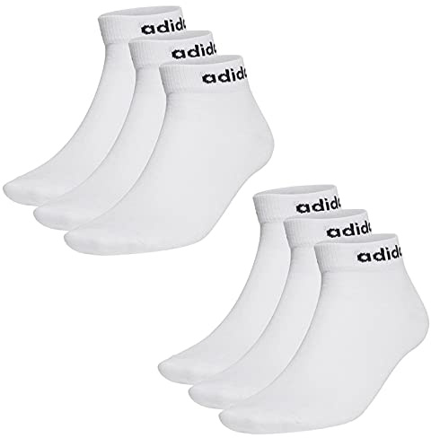 adidas NC Ankle Sneaker/Quarter Socken Unisex Kurzsocke Knöchellang 6 Paar, Farbe:Weiss, Socken & Strümpfe:40-42