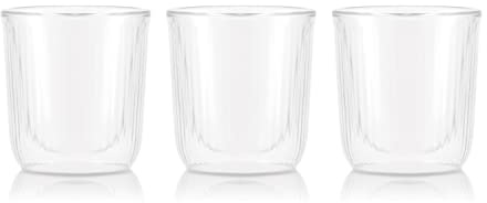 Bodum Douro 12129-10 Double Wall Ochoco Glass, 2,0 fl oz (60 ml), Set of 3, Clear, Originalprodukt