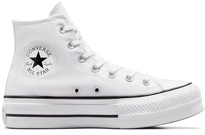 Converse Chuck Taylor All Star Lift Plateau-Sneaker für Damen, Weiß/Schwarz/Weiß, 36 EU
