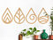 CONTRAXT Quatre elements sculpté bois. Cadre tableau 4 elements cadeau decoration zen mandala deco panneau mural decoratif geometrie sacree zen art murale bois salon (Quatre elements, MDF)