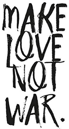 Fabulous Poster Plakat Make Love Not War Psychedelischer Hippie 70er Jahre