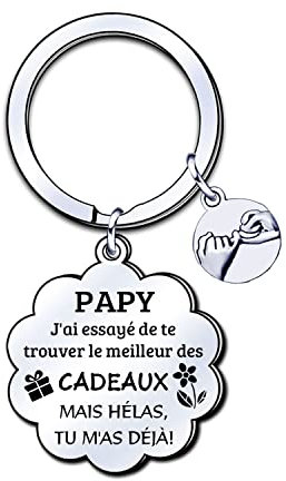 LUODAN Cadeau Papy Porte-clés Pour mon Papy Cadeaux Papy Grand-Père Cadeau Fête des pères | Noël | Anniversaire | Fête des Grands-Pères (1)
