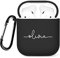 Tirita Personalised Custom Case Compatible with Apple AirPods 3rd generation, Support Wireless Charging, with Carabiner, Soft Shell [04- Name Handwritten Black]