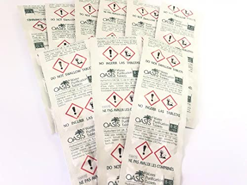 Oasis 67mg Emergency Water Purification Tablets 200 Tablets - Treats 2,000 Litres