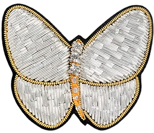 Broche Epingle Broches Pins Épinglette Pince À Châle 5 * 4.2Cm Cocon Cassé en Un Papillon Broche Papillon Brodée À La Main en Soie Indienne Délicate Accessoires De Vêtements Haut De Gamme pour Femmes