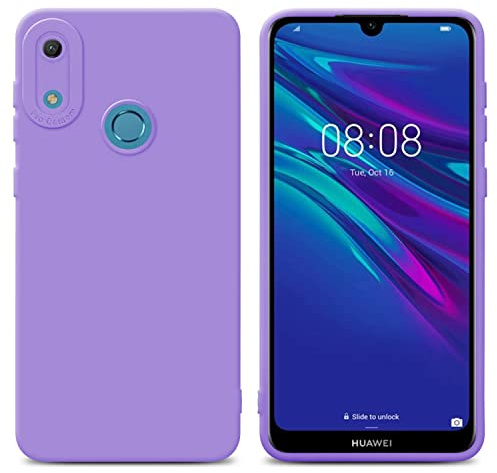 Cadorabo Hülle kompatibel mit Huawei Y6 2019 Schutzhülle TPU Silikon Case Liquid Design mit Kameraschutz Slim Kratzfest Weiche Gummi mit Rundumschutz Case Hülle für Huawei Y6 2019 in Lila