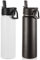 Volhoply 660ml Gourde Inox avec Paille 2 Paquets, Bouteille Isotherme Café Double Paroi avec Couvercle Sans BPA, Bottle Réutilisable en Métal Étanche pour Sport, enfant, Cadeaux(Mélange,2 Set)