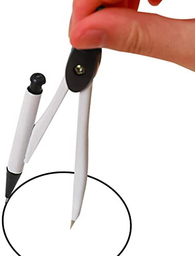 Compas géométrie à réglage rapide, boussole de mathématiques pour enfants, adultes, adolescents pour dessiner - Boussole de géométrie avec porte-mine rétractable et une boîte avec mines de 0,7 mm