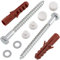 AERZETIX - C65138 - Kit de fixation pour WC/bidet vis Ø6x70 mm montage au sol - cheville Ø10x50 mm - en nylon/métal - tirefonds à tête hexagonale - pour sanitaire béton travaux fixation plomberie
