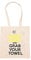 GUNMANTOR Don't Panic And Grab Your Towel Beige Einkaufstasche Wiederverwendbar Langlebig Umweltfreundlich Reusable Shopping Bag