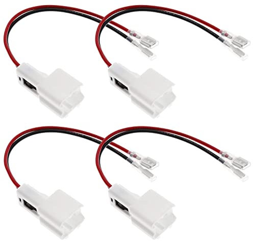 EMSea 4pcs Faisceaux de Câblage Haut-Parleur de Voiture Compatible avec Dokker Logan 2 Lodgy Sandero 2 Note Qashqai Adaptateur de Fil de Haut-Parleur Audio Klaxon Connecteur de Câble