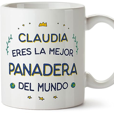 MUGFFINS Tazas Personalizadas para PANADERA mujer - En Español - Mejor del Mundo - 11 oz / 330 ml - Regalo Personalizable original y divertido