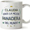 MUGFFINS Tazas Personalizadas para PANADERA mujer - En Español - Mejor del Mundo - 11 oz / 330 ml - Regalo Personalizable original y divertido