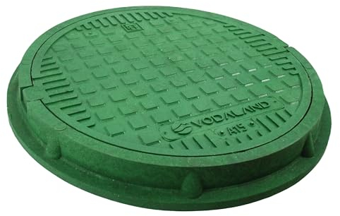 Megaa store Schachtabdeckung Kanaldeckel Schachtdeckel DN600 KL.A15 Gully Brunnendeckel Kontrollschacht (Grün)