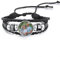 OTXIXTO Personalisierte Foto Armbänder für Frauen Bild Armbänder Verstellbares Wickelarmband aus Leder mit Bild Innen Frauen Armbänder mit Fotos Gedenkstätte Armbänder mit Bild (A1: Schwarz)