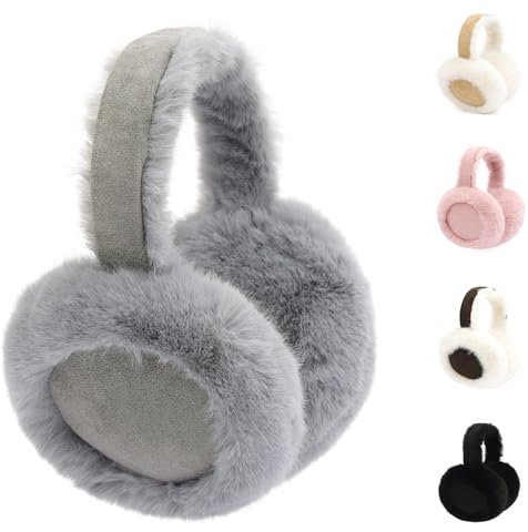 Gajaous Winter Ohrwärmer, Flauschige Warme Ohrenschützer, Ohrabdeckungen für kaltes Wetter, Süße faltbare Outdoor Ohrenschützer für Frauen und Mädchen