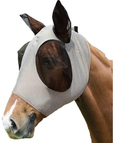EIHI Silber fliegenmaske pferd, fliegenmaske pferd cob, fliegenhaube pferde, fliegenmaske pony, pferde fliegenmaske