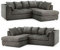 Germodify JUMBO CORD LEFT/RIGHT HAND CORNER SOFA SUITE SET + FOOTSTOOL (7 COLOURS) (STONE MINK, LEFT HAND SOFA + FOOTSTOOL)