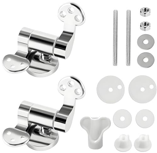 Oiieco Toilet Seat Hinges Replacement - Soft Close, Quick Release, Durable Zinc Alloy Fittings - Easy to Clean, Perfect for Most Toilet Seats