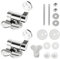 Oiieco Toilet Seat Hinges Replacement - Soft Close, Quick Release, Durable Zinc Alloy Fittings - Easy to Clean, Perfect for Most Toilet Seats